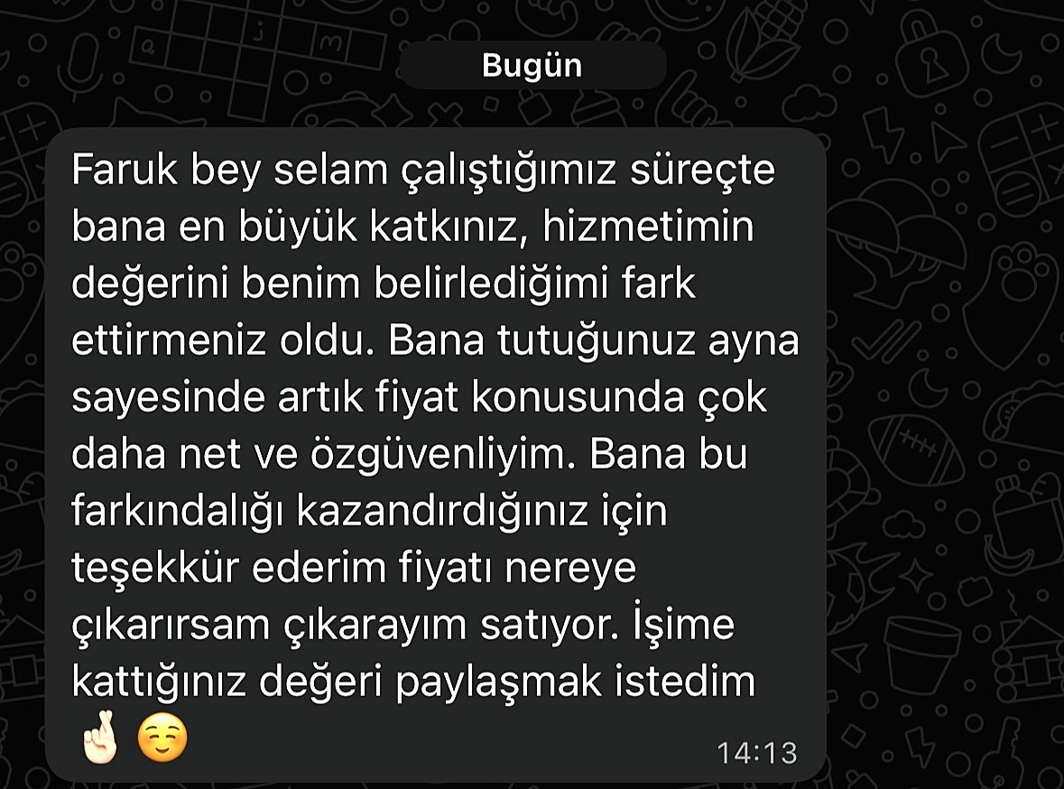Katılımcı mesajı
